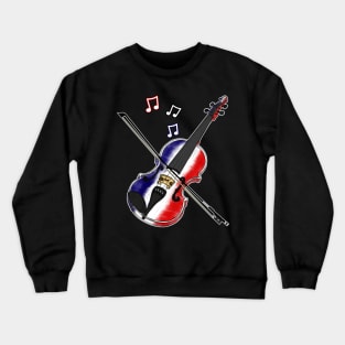 Violin French Flag Violinist France Musician Crewneck Sweatshirt